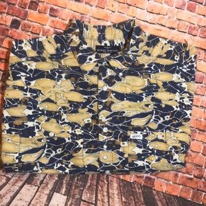 Vtg men’s Guess button up shirt S/S green label L